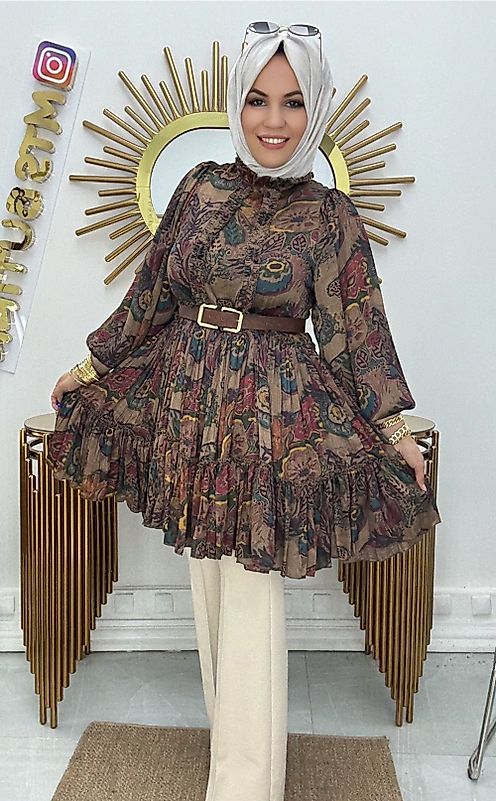 Çiçekli Trend Kadın Tunik