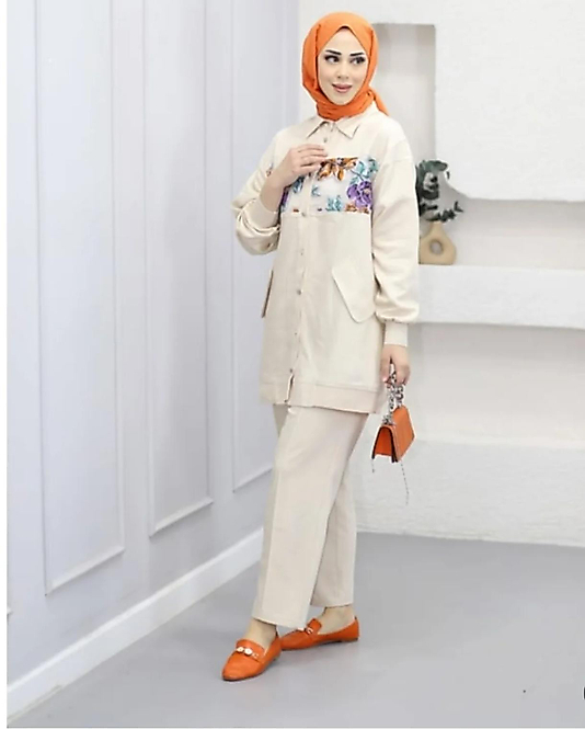 Çiçek Detaylı İkili Takim