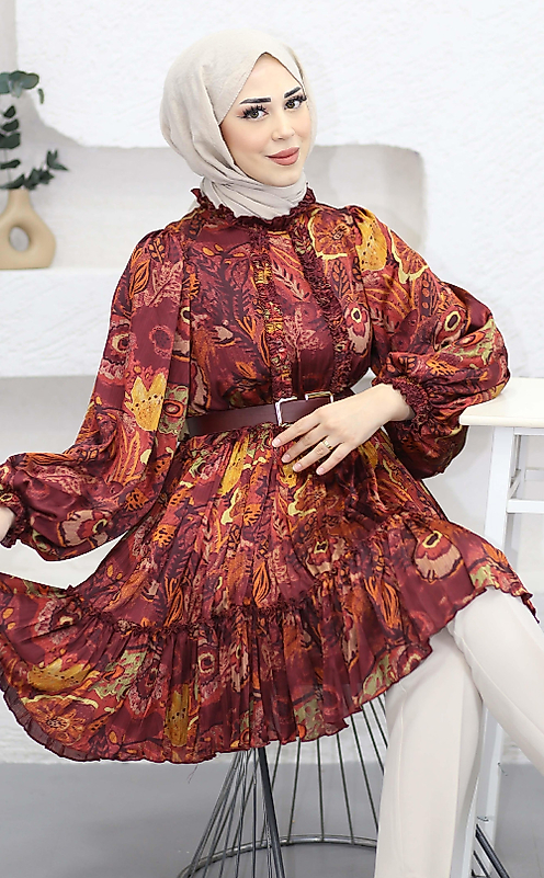 Çiçekli Trend Kadın Tunik