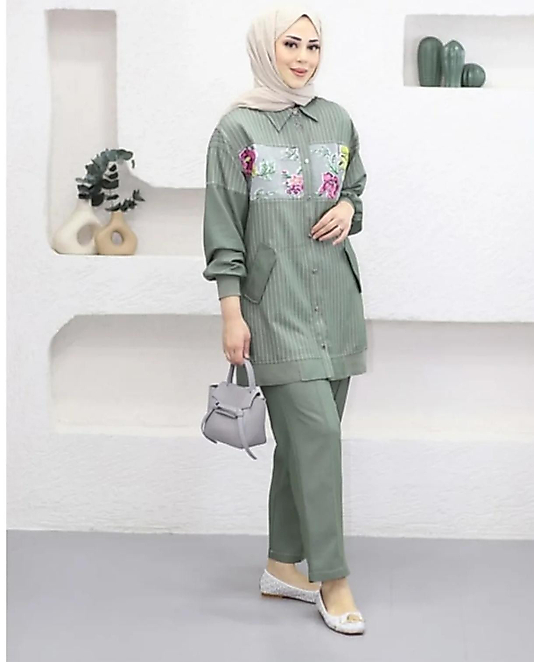 Çiçek Detaylı İkili Takim