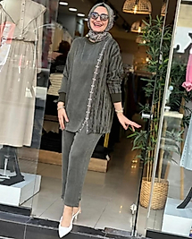 Zımba Detaylı İpek Qupra Takim