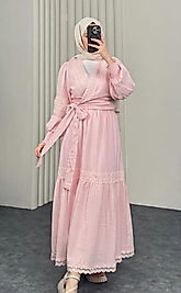 Yeni trend Pembe Fisto Kadın Elbise