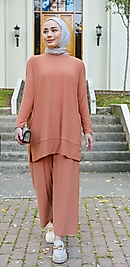 Sendy Kumaş Yanlar Cepli Tarçin Renk Takim