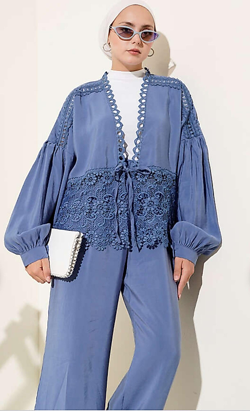 Fisto Detaylı İndigo Takim