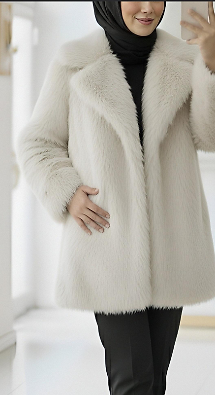 Kürk Ceket Taş Renk