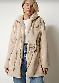 Peluş Kürk Kısa Kaban