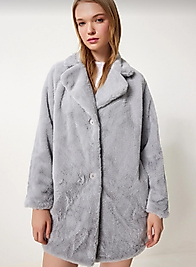 Peluş Kürk Kısa Kaban